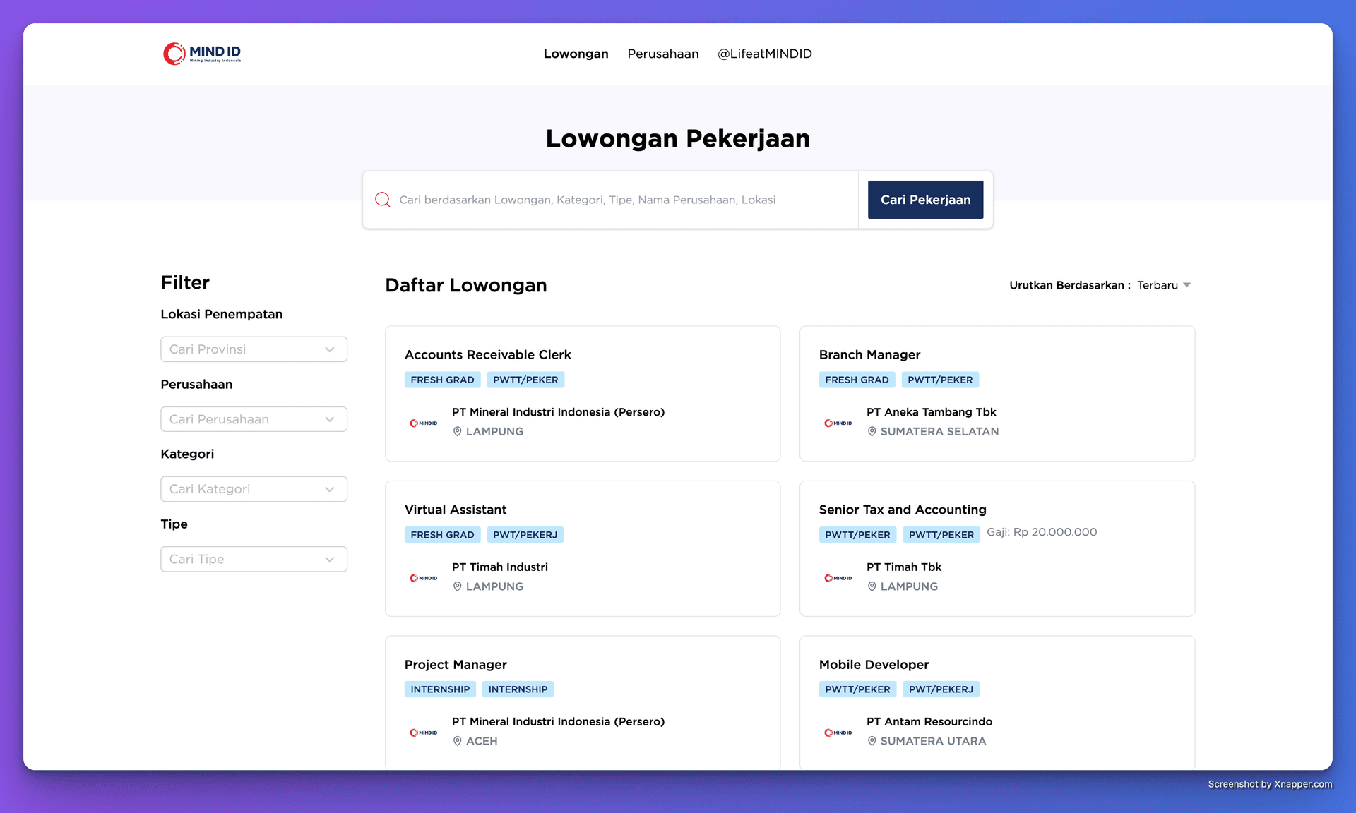 MIND ID - Recruitment Portal